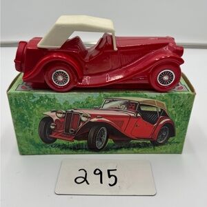 Vintage 1936 MG Wild Country After Shave Car Bottle w Box 5” Red Plastic